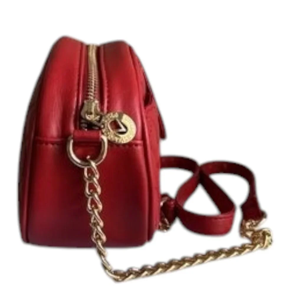 Valentino Orlandi Red Quilted Crossbody Bag